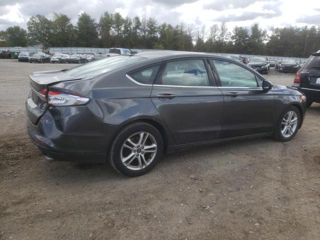 3FA6P0H76JR144408 - 2018 FORD FUSION SE GRAY photo 3