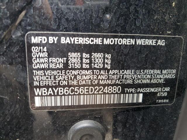 WBAYB6C56ED224880 - 2014 BMW 750XI XI BLACK photo 12