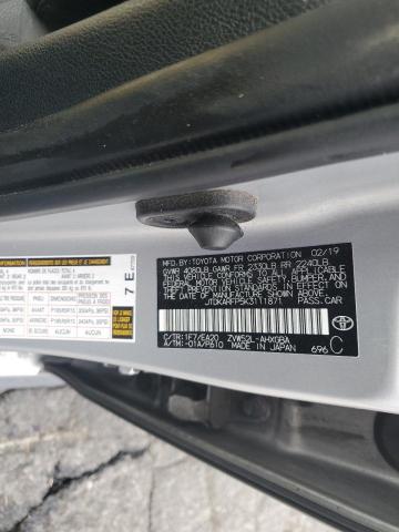 JTDKARFP5K3111871 - 2019 TOYOTA PRIUS PRIM 灰色 照片 12