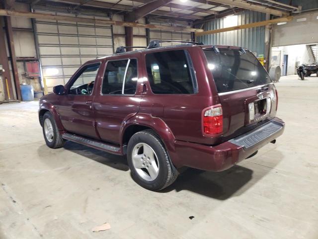 JNRDR09Y82W257617 - 2002 INFINITI QX4 BURGUNDY photo 2