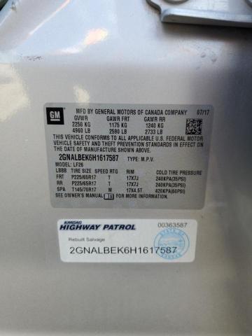 2GNALBEK6H1617587 - 2017 CHEVROLET EQUINOX LS SILVER photo 13