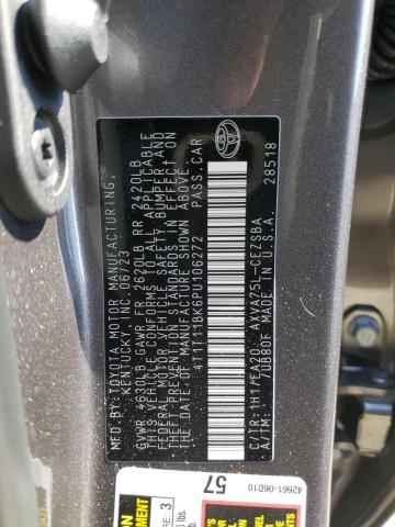 4T1T11BK6PU106272 - 2023 TOYOTA CAMRY SE NIGHT SHADE GRAY photo 12