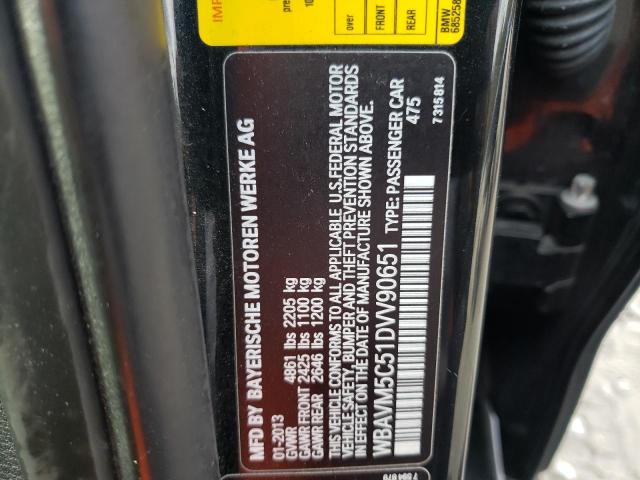 WBAVM5C51DVV90651 - 2013 BMW X1 XDRIVE35I BLACK photo 13