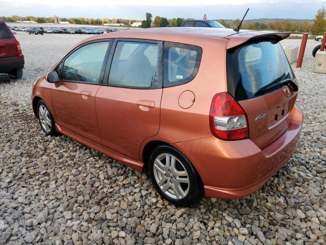 JHMGD38687S043804 - 2007 HONDA FIT S ORANGE photo 2