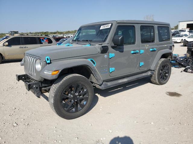 1C4JJXP6XNW198983 - 2022 JEEP WRANGLER U SAHARA 4XE GRAY photo 1