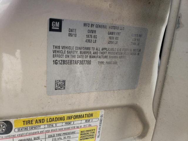 1G1ZB5EB7AF307780 - 2010 CHEVROLET MALIBU LS 金色 照片 12