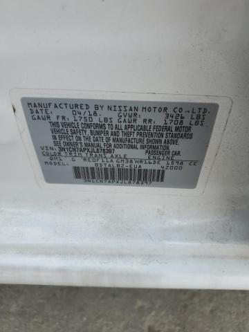 3N1CN7APXJL878397 - 2018 NISSAN VERSA S WHITE photo 13