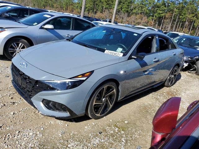 KMHLR4AFXNU306826 - 2022 HYUNDAI ELANTRA N LINE GRAY photo 1