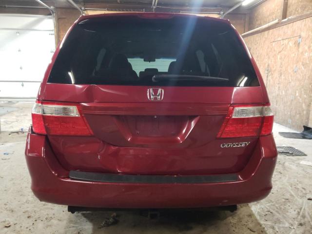 5FNRL384X5B415083 - 2005 HONDA ODYSSEY EX BURGUNDY photo 6