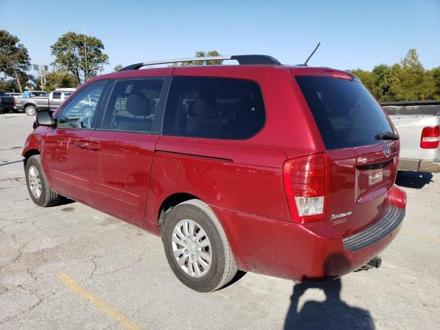 KNDMG4C79C6433234 - 2012 KIA SEDONA LX RED photo 2