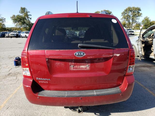 KNDMG4C79C6433234 - 2012 KIA SEDONA LX RED photo 6