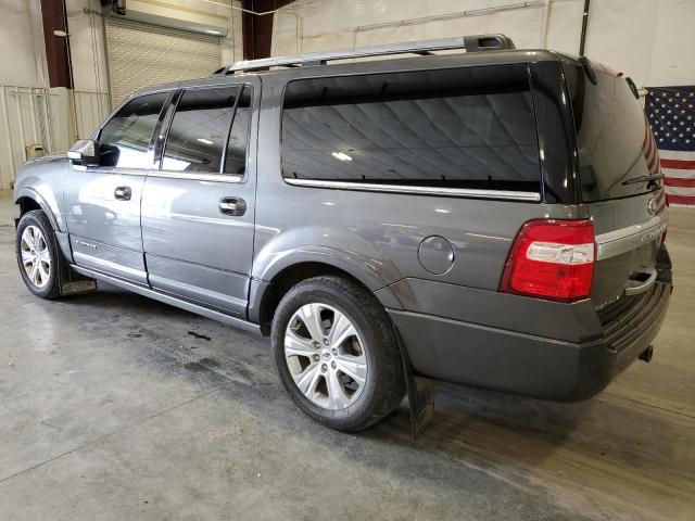 1FMJK1MT4FEF50317 - 2015 FORD EXPEDITION EL PLATINUM GRAY photo 2