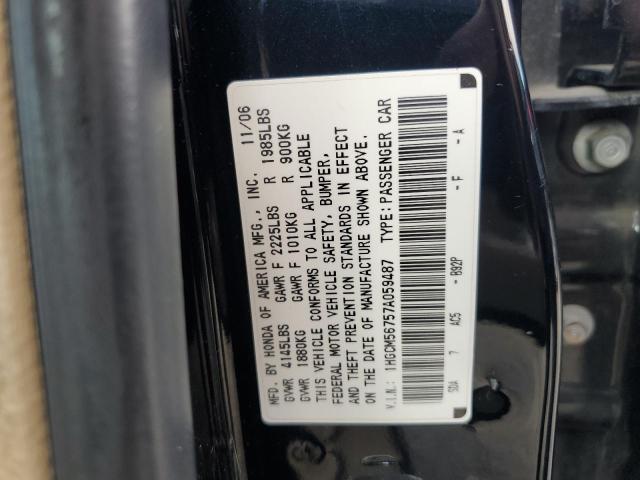 1HGCM56757A059487 - 2007 HONDA ACCORD EX BLACK photo 12