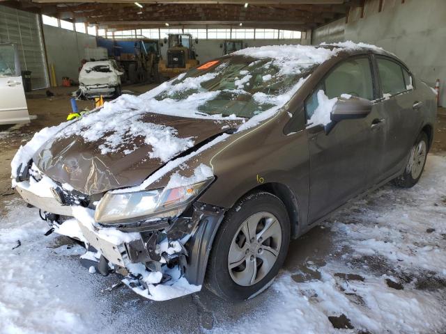 19XFB2F59EE235854 - 2014 HONDA CIVIC LX GRAY photo 1