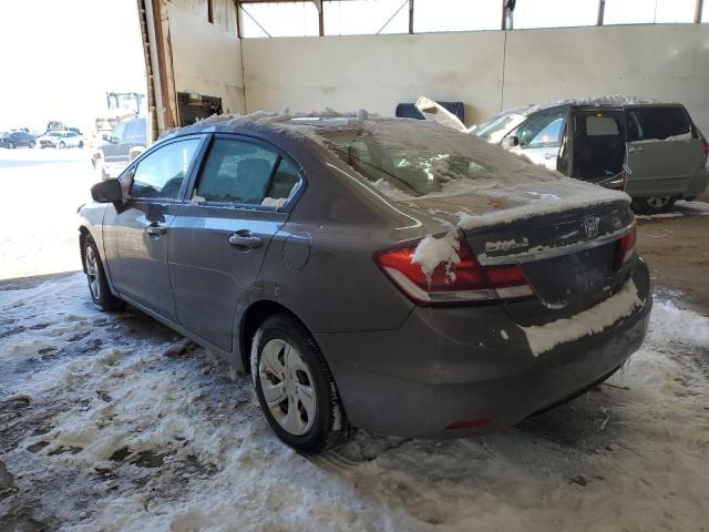 19XFB2F59EE235854 - 2014 HONDA CIVIC LX GRAY photo 2