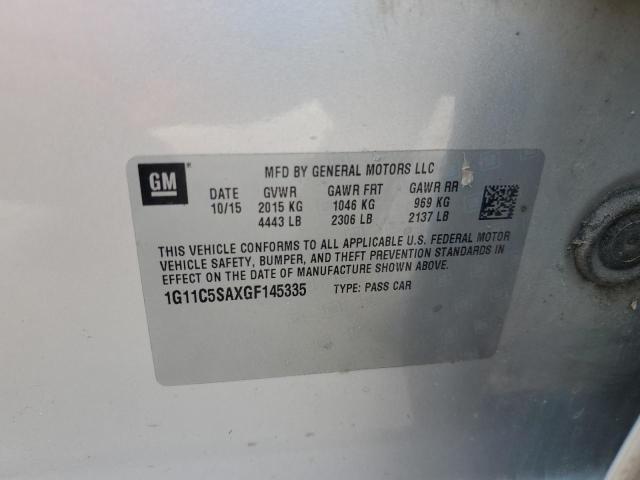 1G11C5SAXGF145335 - 2016 CHEVROLET MALIBU LIM LT 银色 照片 13