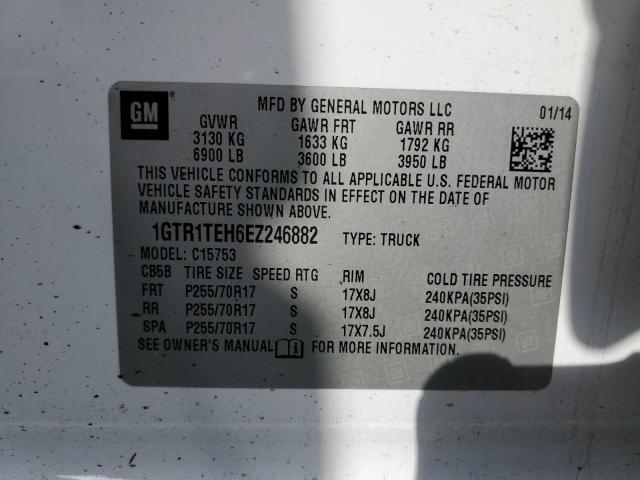 1GTR1TEH6EZ246882 - 2014 GMC SIERRA C1500 WHITE photo 12