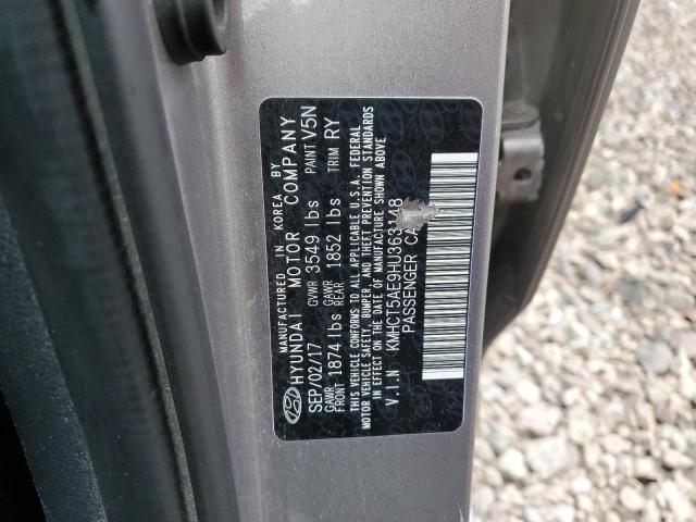 KMHCT5AE9HU363148 - 2017 HYUNDAI ACCENT SE GRAY photo 13