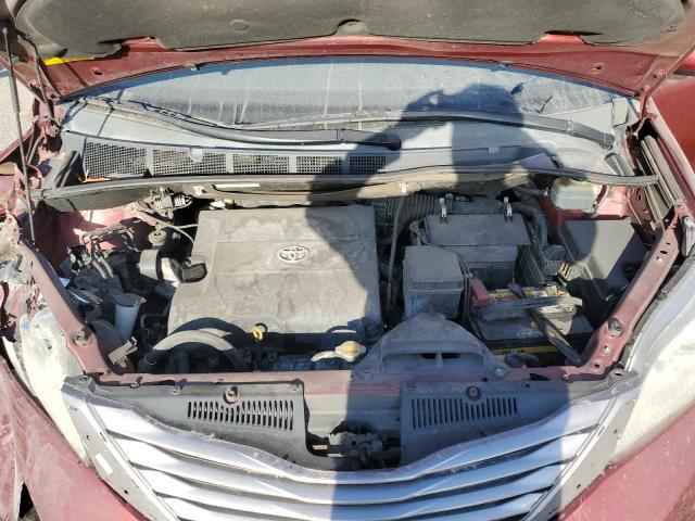 5TDYK3DC7GS692560 - 2016 TOYOTA SIENNA XLE MAROON photo 12