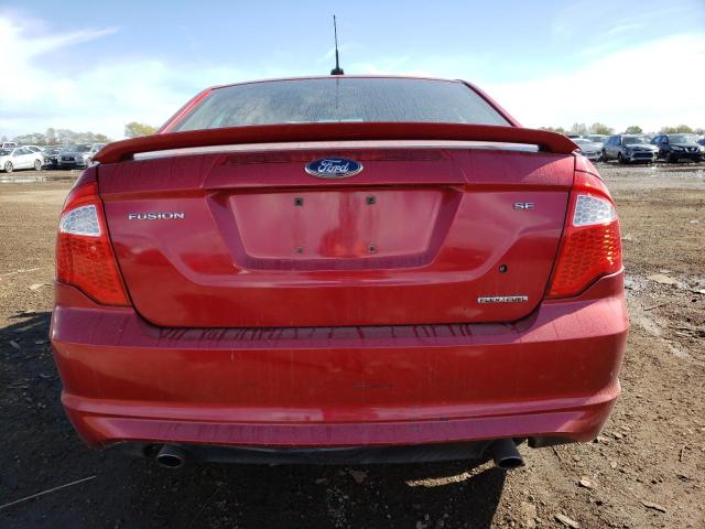 3FAHP0HG0CR344504 - 2012 FORD FUSION SE RED photo 6