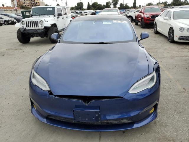 5YJSA1E6XMF449668 - 2021 TESLA MODEL S BLUE photo 5