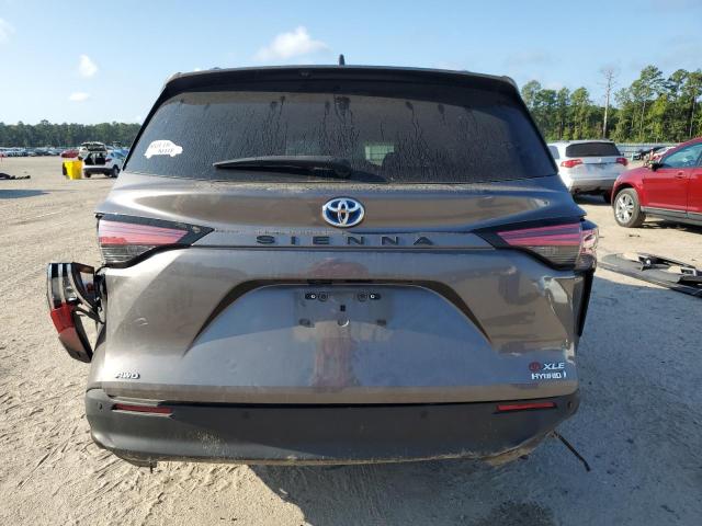 5TDYSKFC3NS070199 - 2022 TOYOTA SIENNA XLE GRAY photo 6