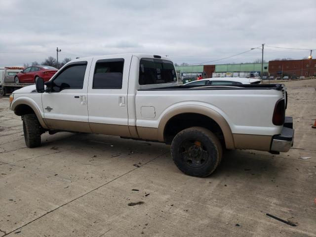 1FT7W2BT3BEA03755 - 2011 FORD F250 SUPER WHITE photo 2