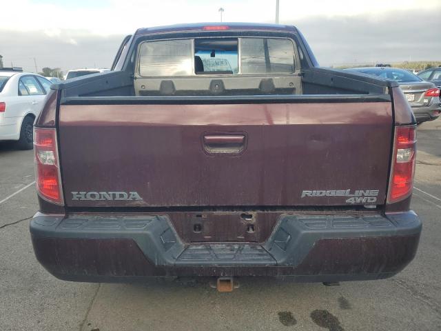 5FPYK1F46AB007039 - 2010 HONDA RIDGELINE RTS MAROON photo 6