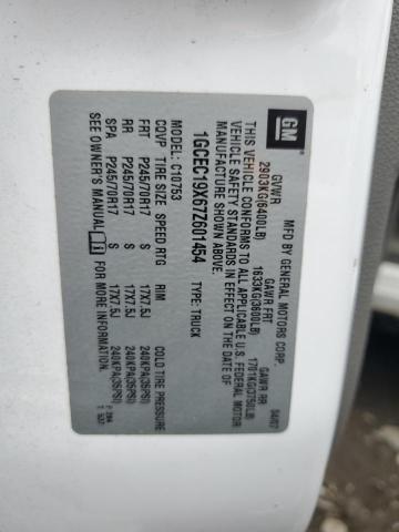 1GCEC19X67Z601454 - 2007 CHEVROLET SILVERADO C1500 CLASSIC WHITE photo 12