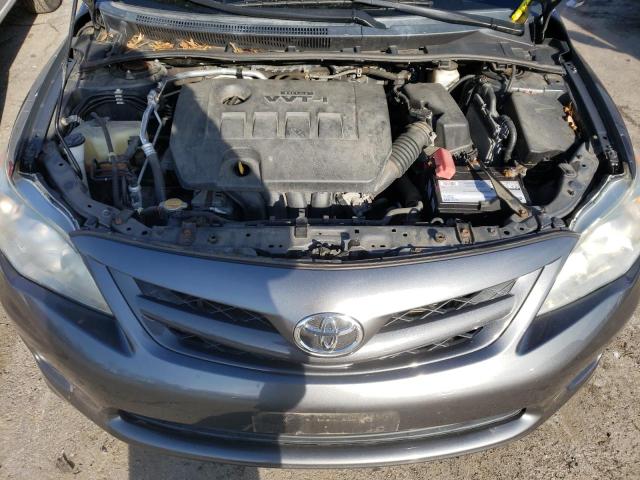 2T1BU4EE1CC896280 - 2012 TOYOTA COROLLA BASE GRAY photo 11