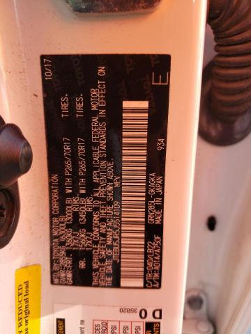 JTEBU5JR5J5514109 - 2018 TOYOTA 4RUNNER SR5/SR5 PREMIUM 白色 照片 13