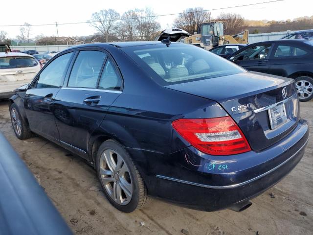 WDDGF4HB7ER307362 - 2014 MERCEDES-BENZ C 250 BLUE photo 2