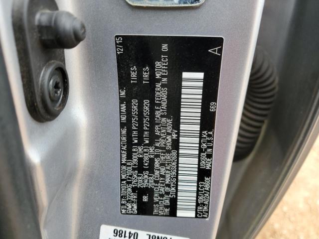 5TDKY5G19GS062680 - 2016 TOYOTA SEQUOIA LIMITED SILVER photo 13