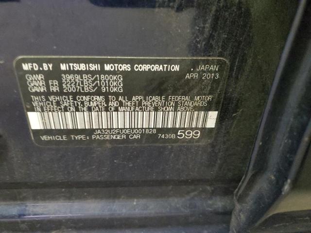 JA32U2FU0EU001828 - 2014 MITSUBISHI LANCER ES/ES SPORT BLUE photo 12