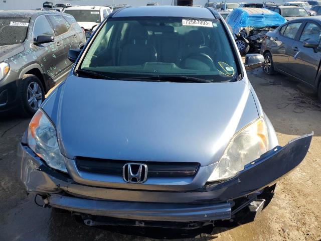 JHLRE48327C006196 - 2007 HONDA CR-V LX BLUE photo 5