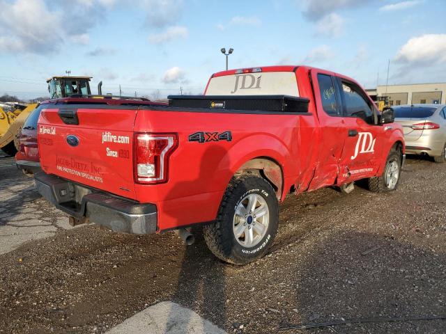 1FTFX1EFXGFC46540 - 2016 FORD F150 SUPER CAB RED photo 3