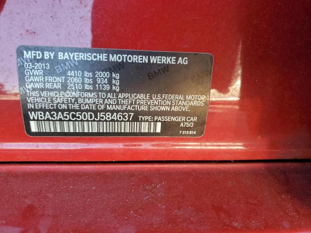 WBA3A5C50DJ584637 - 2013 BMW 328 I RED photo 12