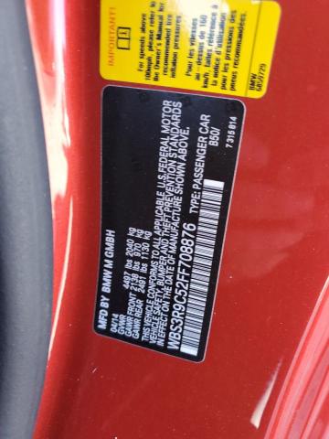 WBS3R9C52FF708876 - 2015 BMW M4 RED photo 13