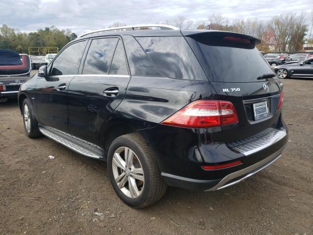 4JGDA5HBXCA083738 - 2012 MERCEDES-BENZ ML 350 4MATIC BLACK photo 2