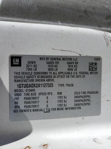 1GTUGADX2A1127323 - 2010 GMC SAVANA G1500 WHITE photo 12