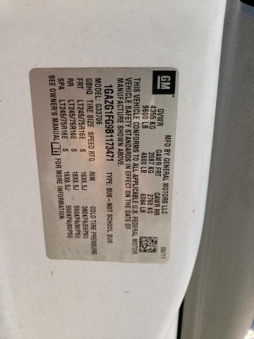 1GAZG1FG9B1173471 - 2011 CHEVROLET EXPRESS G3 LT WHITE photo 13