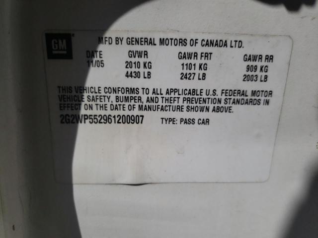 2G2WP552961200907 - 2006 PONTIAC GRAND PRIX 白色 照片 12