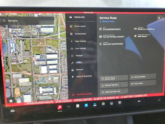 5YJSA1E55NF468279 - 2022 TESLA MODEL S GRAY photo 9