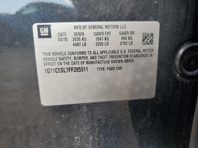 1G11C5SL7FF285911 - 2015 CHEVROLET MALIBU 1LT 灰色 照片 12