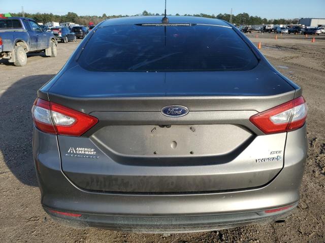 3FA6P0LUXDR182645 - 2013 FORD FUSION SE HYBRID GRAY photo 6