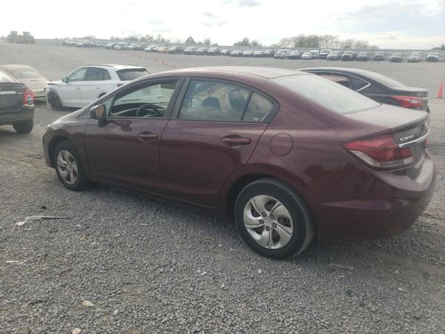 19XFB2F53FE050801 - 2015 HONDA CIVIC LX BURGUNDY photo 2