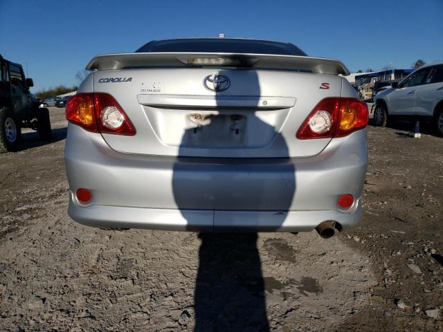 1NXBU4EE8AZ271502 - 2010 TOYOTA COROLLA BASE SILVER photo 6