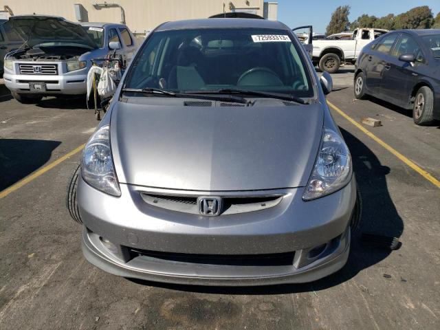 JHMGD38617S022311 - 2007 HONDA FIT S SILVER photo 5