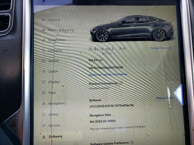 5YJSA1DN2DFP21526 - 2013 TESLA MODEL S Մոխրագույն լուսանկար 9