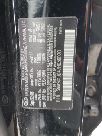 5NMSG13D47H036020 - 2007 HYUNDAI SANTA FE GLS GRAY photo 12